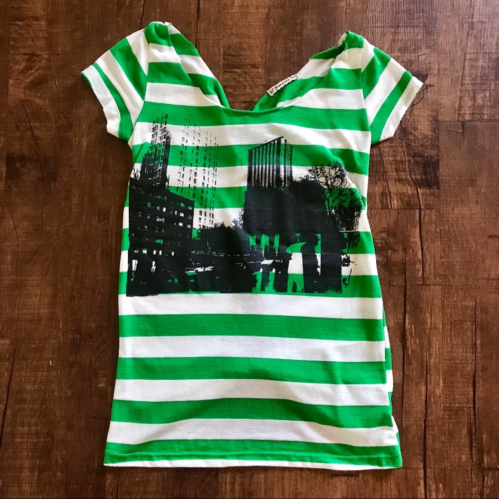 Forever 21 Open Back Top with City Scape